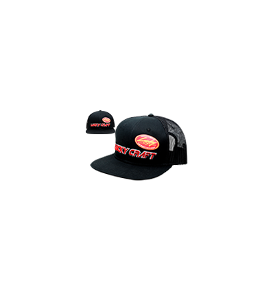 Lucky Craft kepurė PR Cap juoda-raudona logo